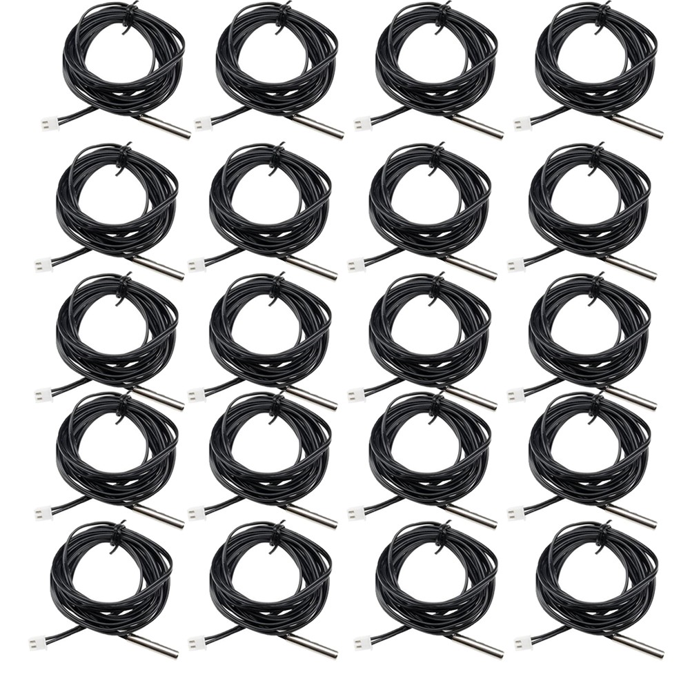 NTC Thermistor Accuracy Temperature Sensor 1M 10K 1% 3950 Waterproof Probe 20PCS