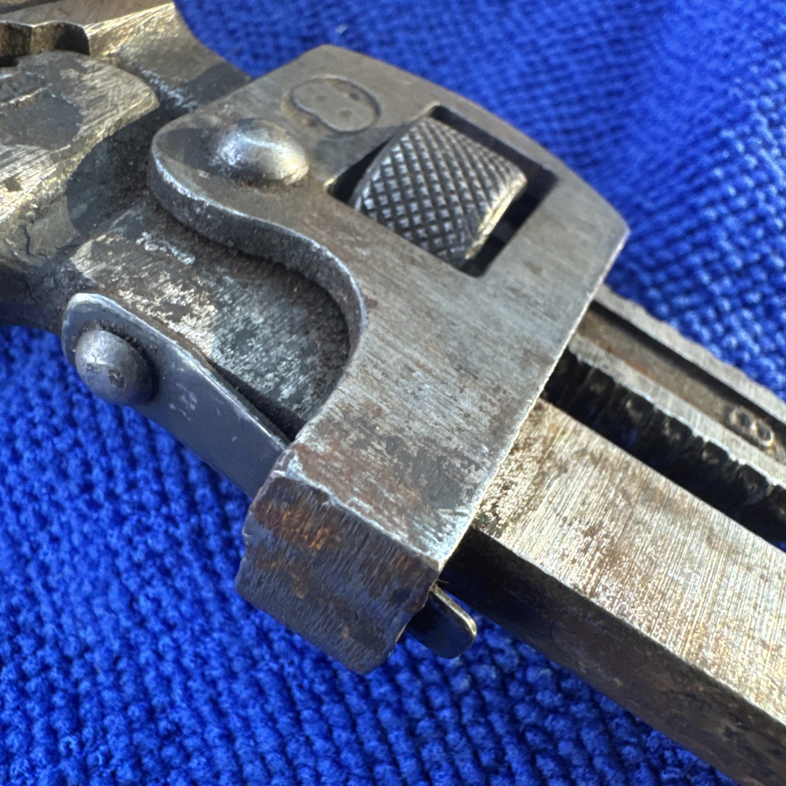 Vintage 8" Mini Pipe Wrench. Marked "STEEL CO. Guaranteed”. (B2)