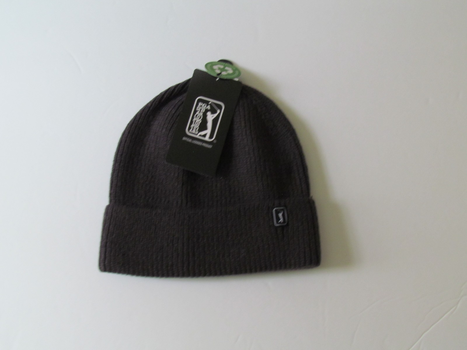 PGA Tour Recycled Polyester Golf Beanie Hat - Asphalt (Dark Gray) NWT