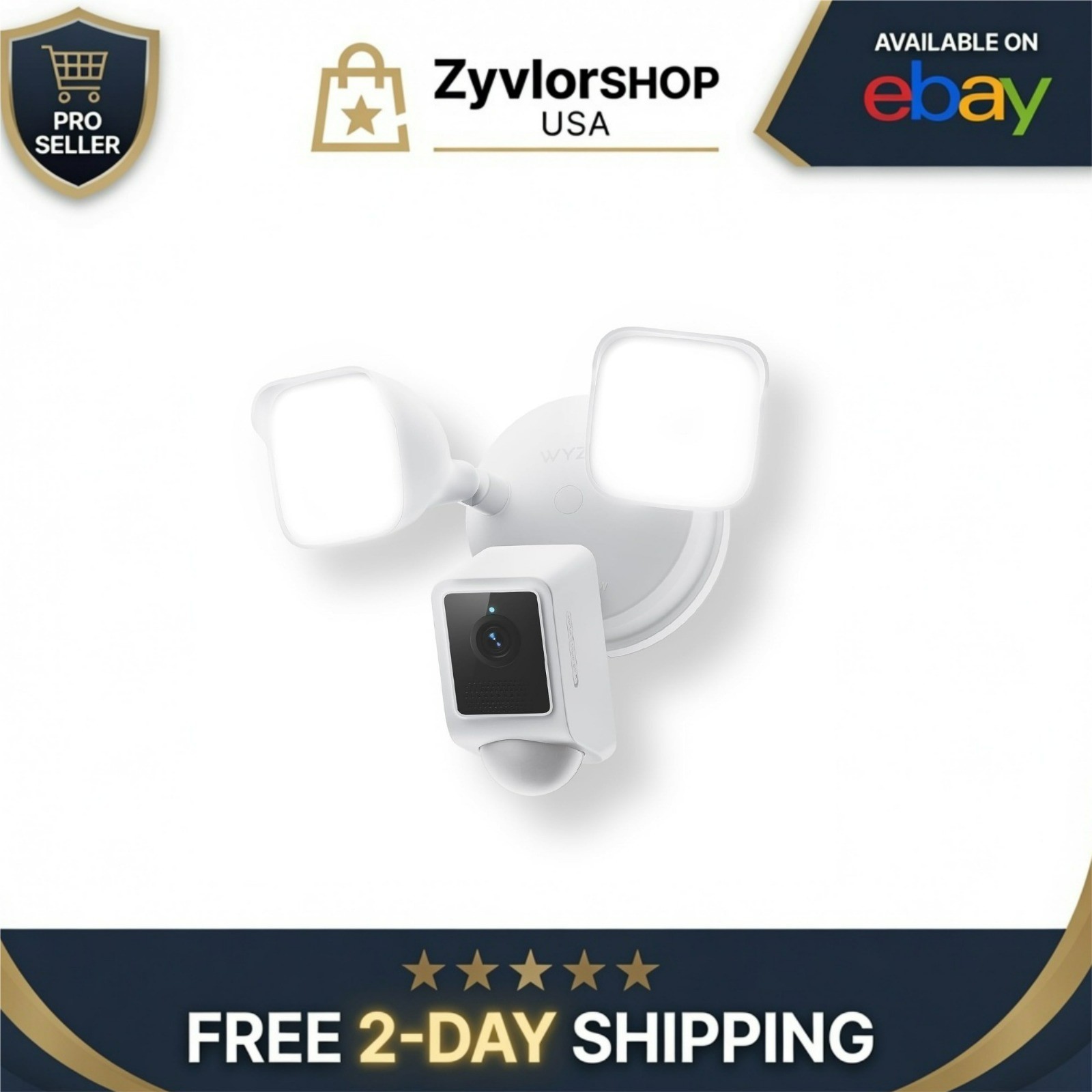 WYZE Floodlight Camera v2 - 2K HD Security Camera with Night Vision