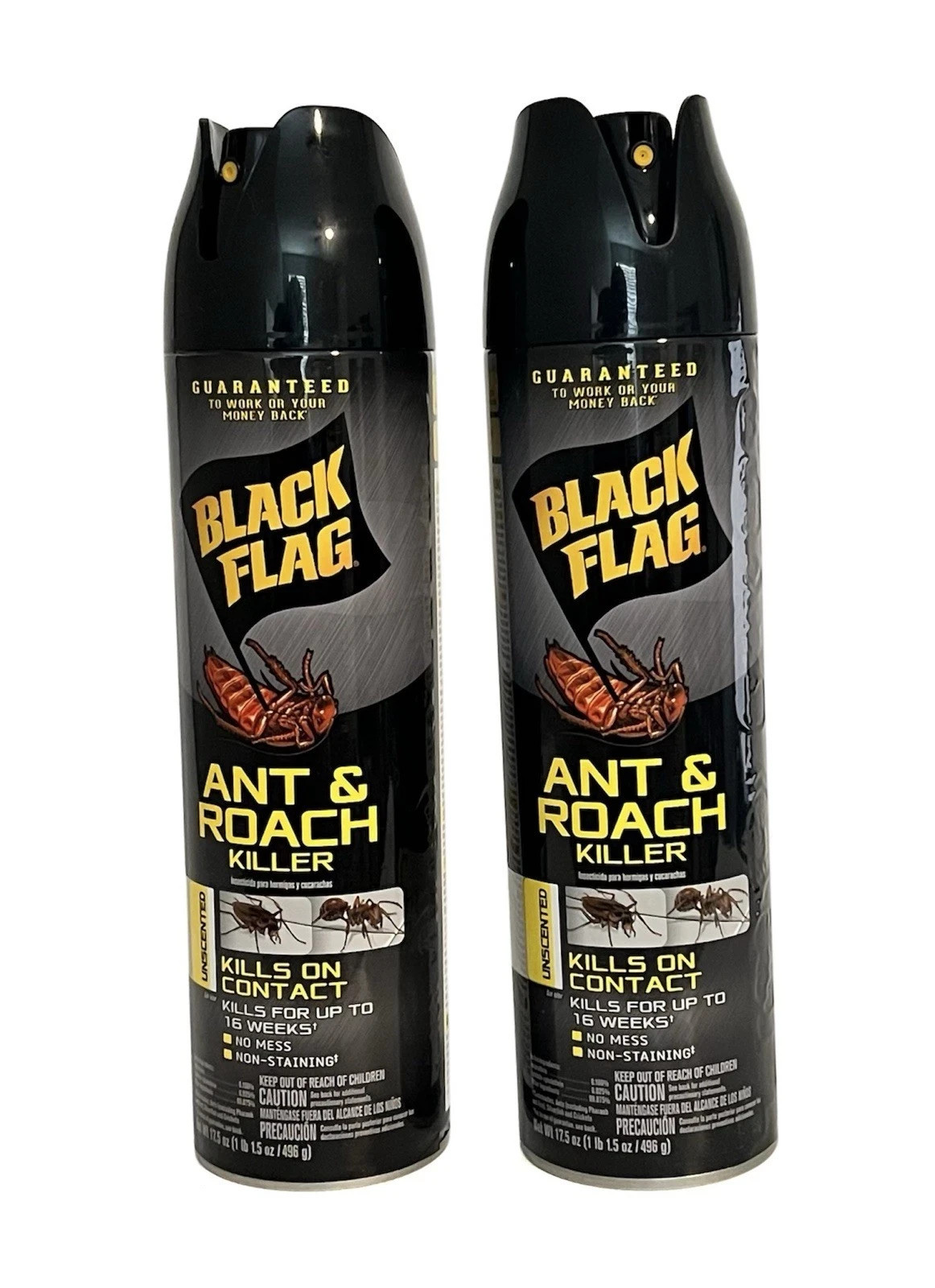 Bulk 7 PACK CASE, BLACK FLAG ANT& ROACH KILLER DRY SPRAY, Kills On Contact