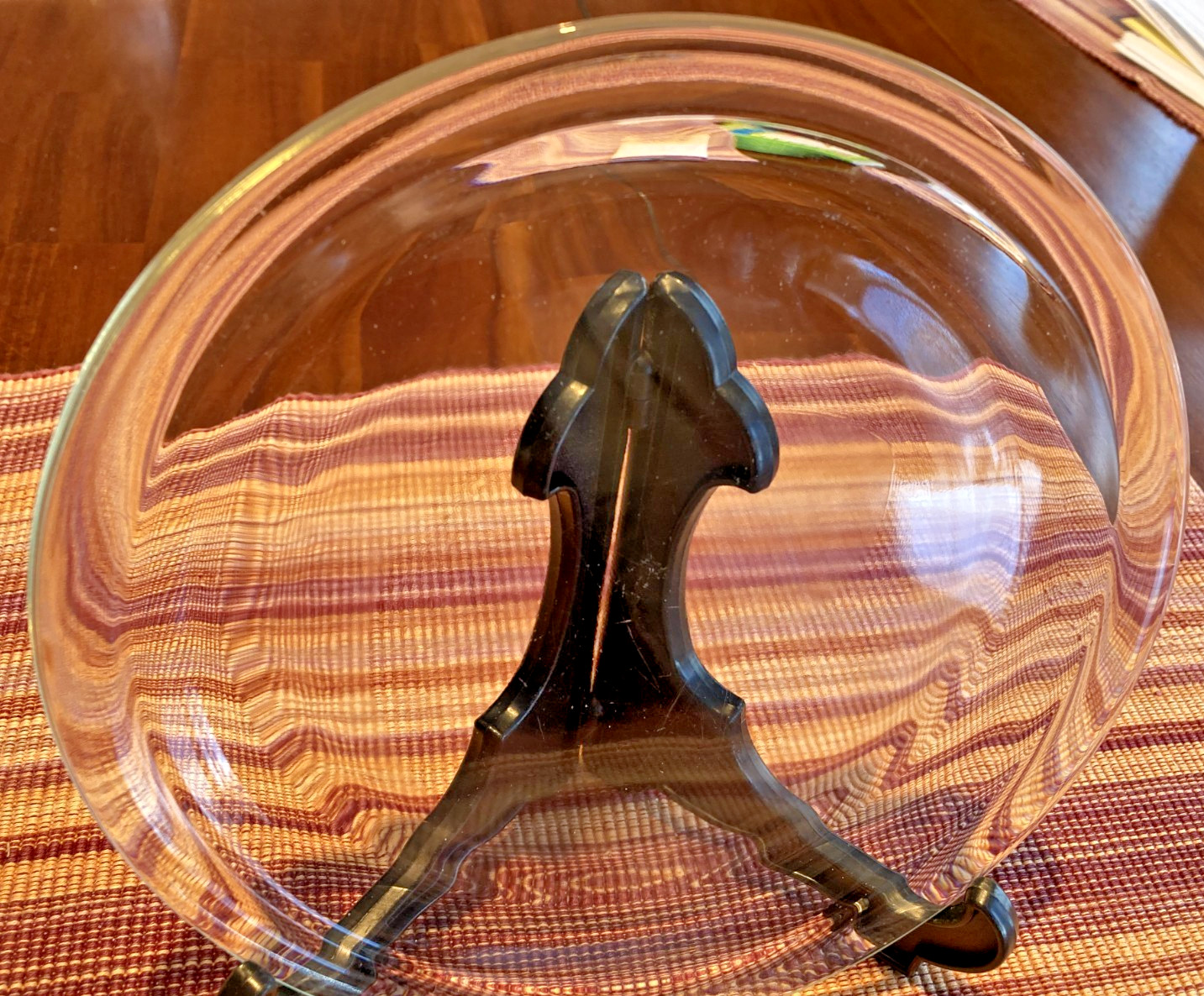 8"dia. 6" Flat bottom Clear Plate, For Liquid Light Show Effect, 5/16" Thick