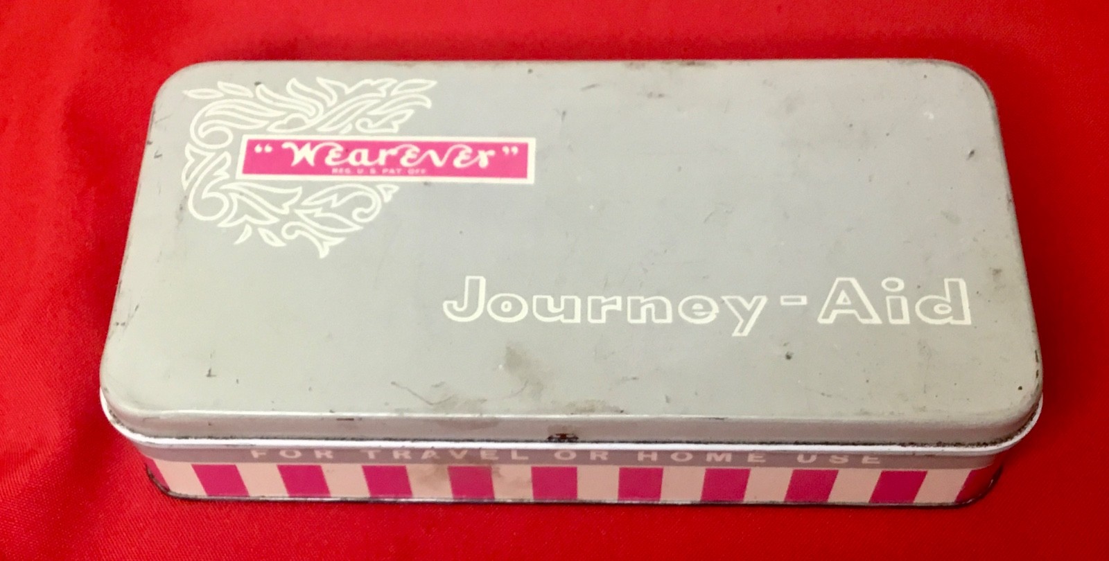 Vtg Faultless Wearever Journey-Aid Fountain Syringe #124 Empty Tin