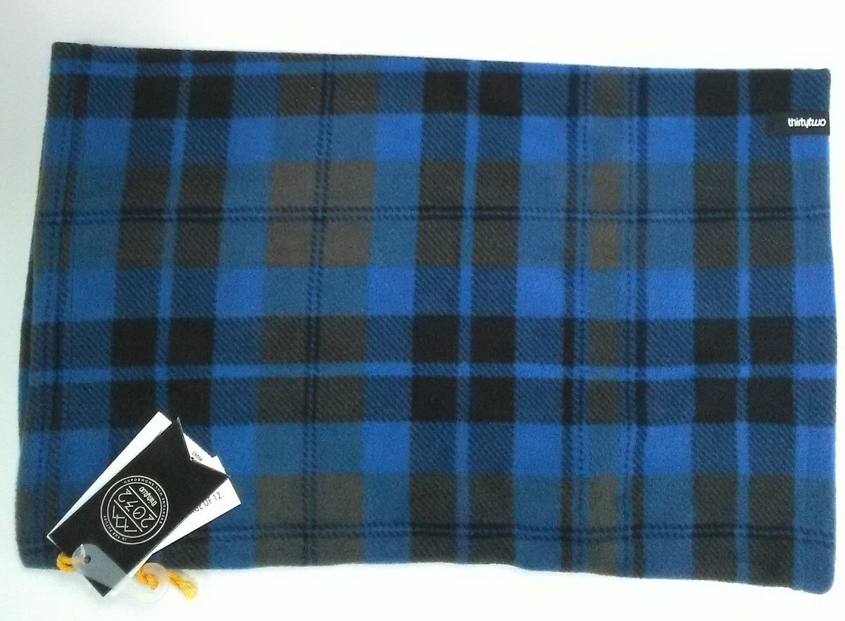 Thirty Two Snowboarding Douglas Neck Gaitor blue plaid one size