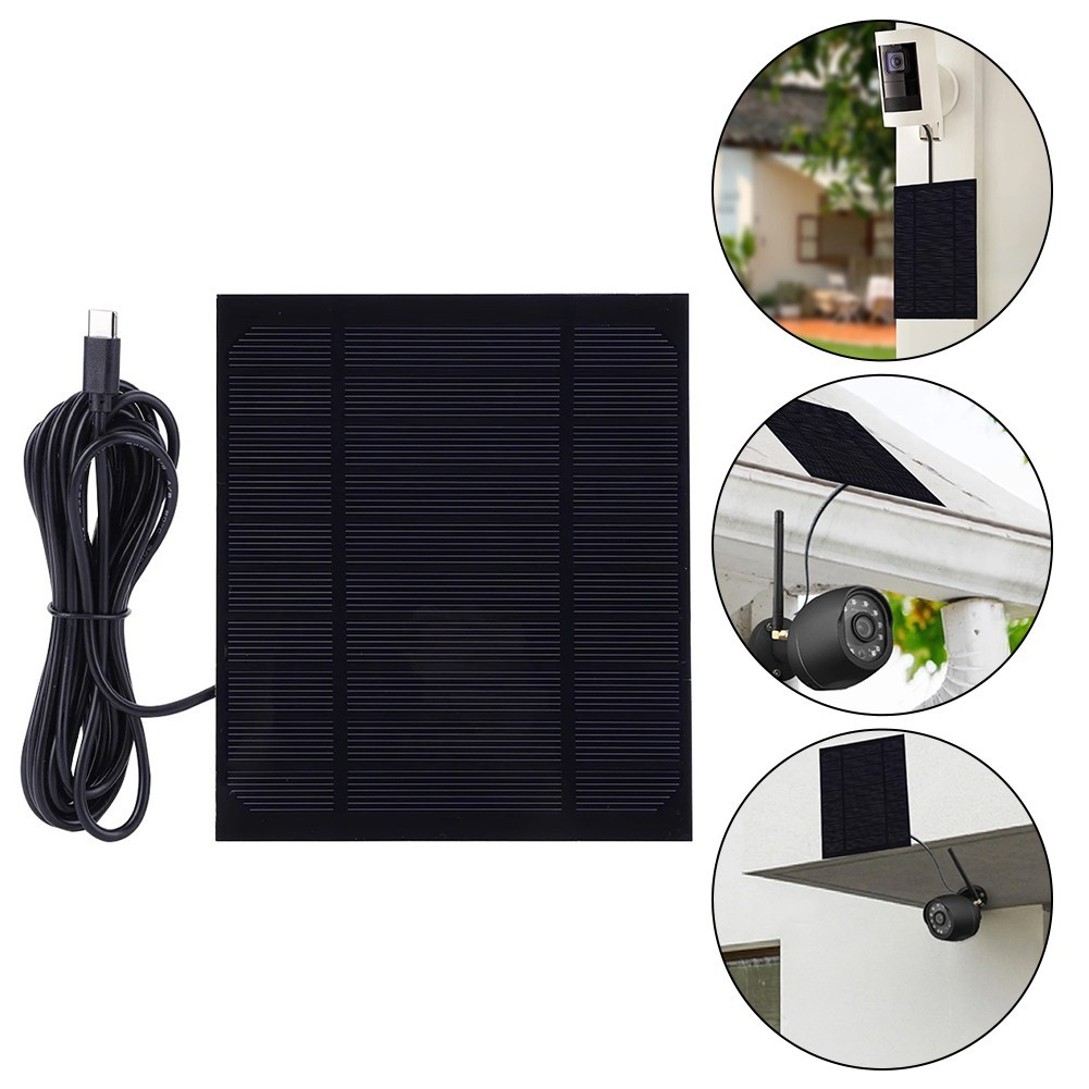 Compact 3 5W Solar Panel Charger for Type C Compatible Gadgets Outdoors