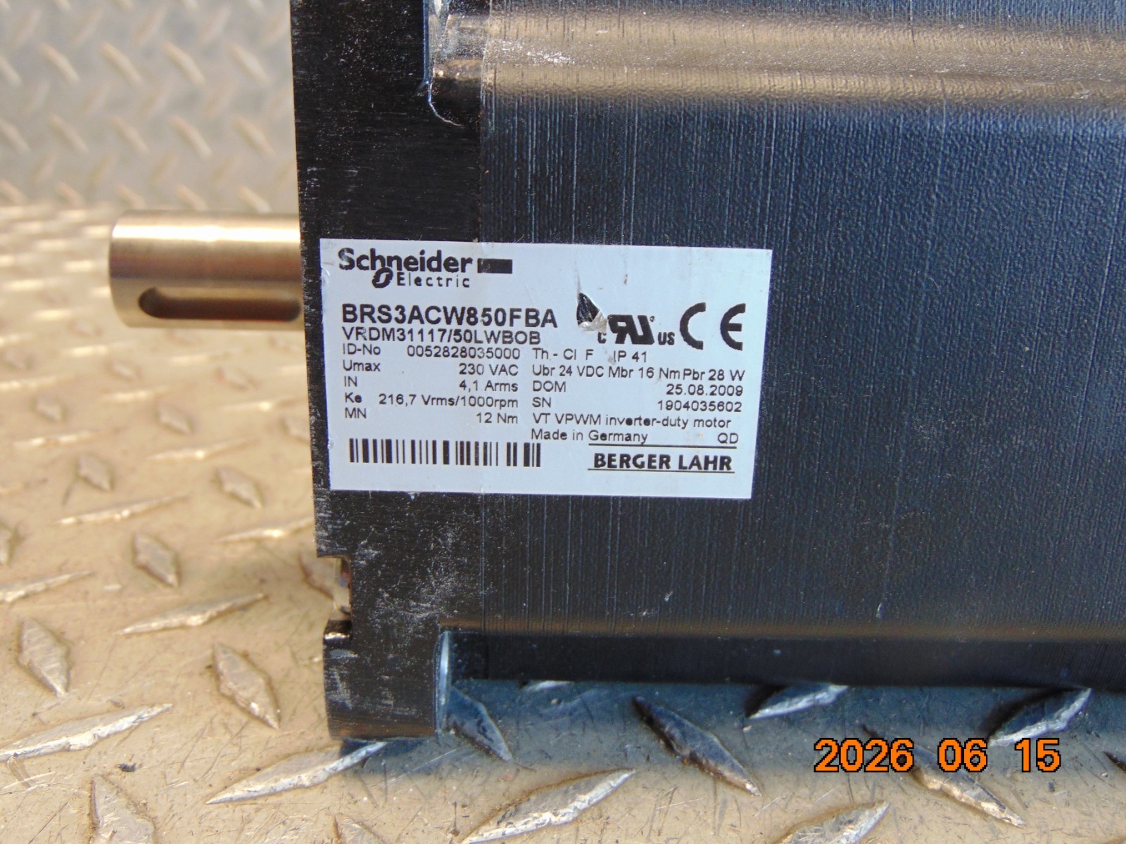 SCHNEIDER ELECTRIC BRS3ACW850FBA STEPPER MOTOR