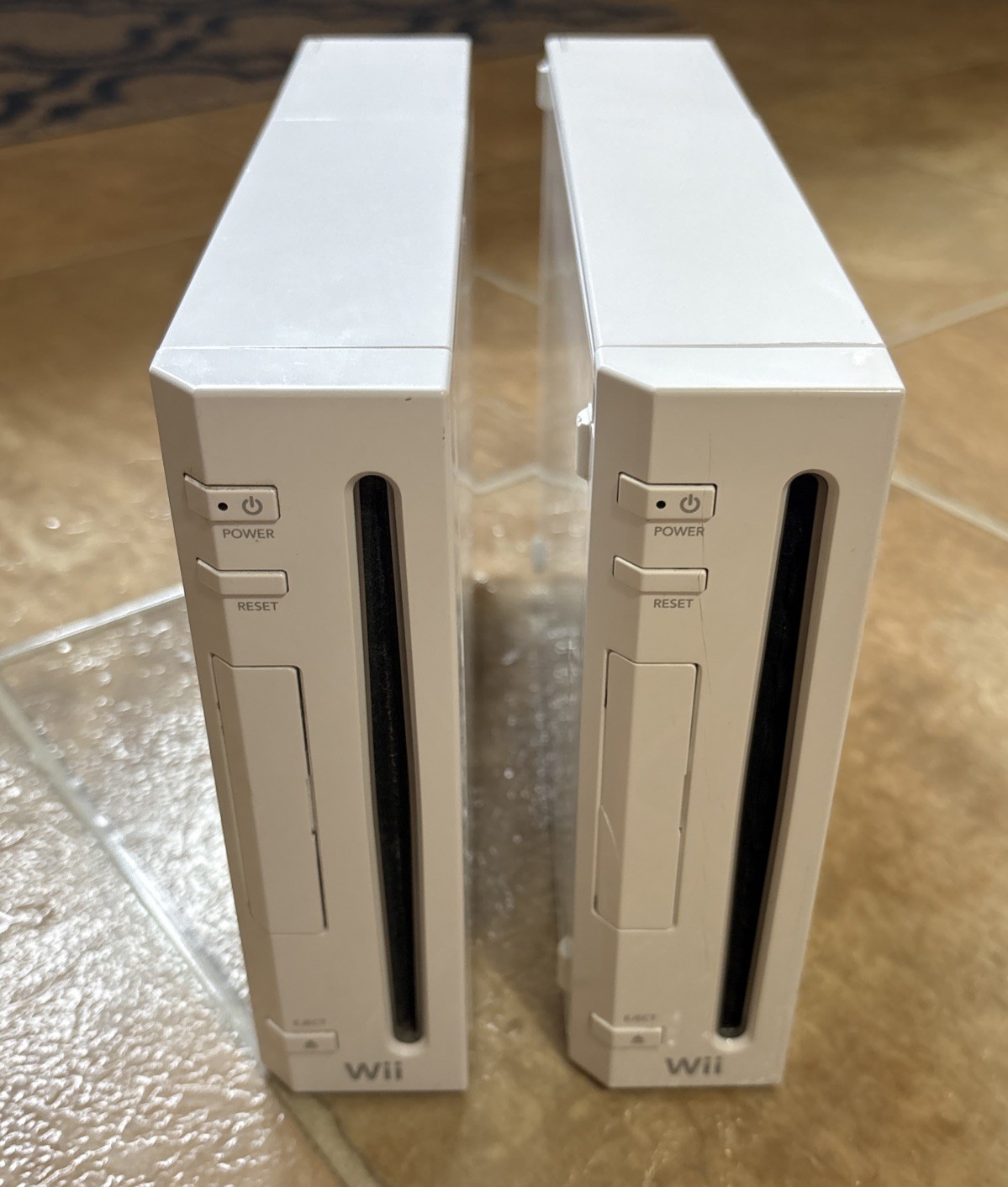Nintendo Wii Console Lot Of 2 RVL-001 USA For Parts Not Working