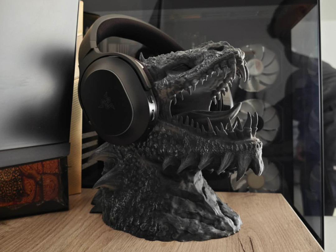 Dragon Headset Holder Desktop Holder for Consoles & PC Game Decor 3D printed