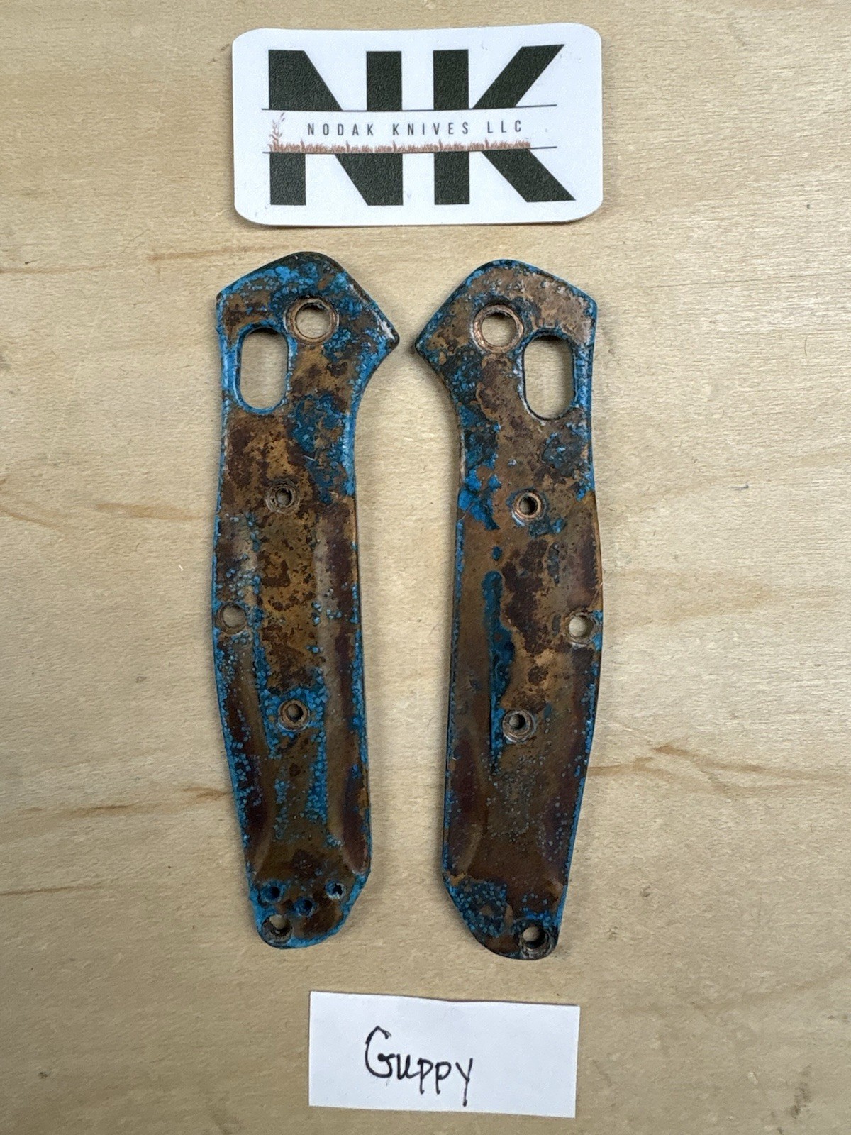 Nodak Custom “Guppy” Shipwreck Copper Benchmade 945 Mini Osborne Scales