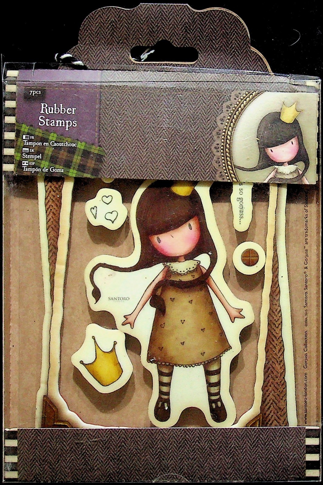Santoro Rubber Stamp Set Girl Theme Crafting Scrapbooking Collectible NOS