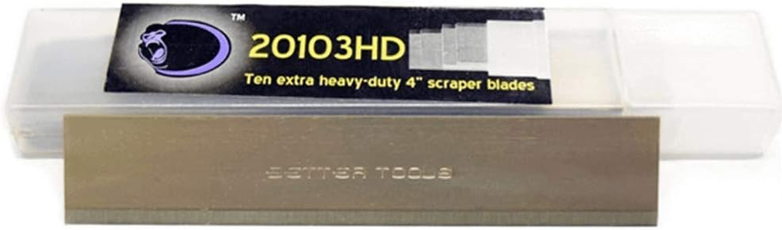 4" Extra Heavy Duty Scraper Blades - .036" Thick - 50 Blades/Box - 10 Blades/Tub