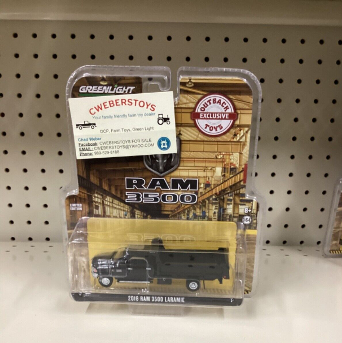 1:64 Greenlight 2018 Black Ram 3500 Laramie dump outback Toys exclusive