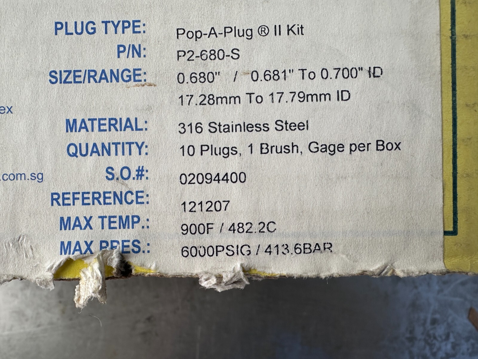 Expansion Seal Technologies Pop-A-Plug II System P2-680-S - Complete