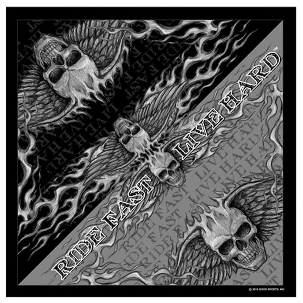 BUY 1 GET 1 FREE LIVE HARE SKULL WINGS BANDANA mens womens head wrap #1053 neck