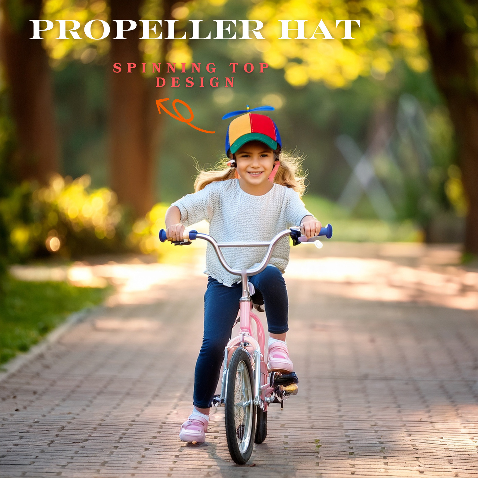 Unisex Rainbow Color Helicopter Propeller Cap Hat School Boy Fancy Dress Cap
