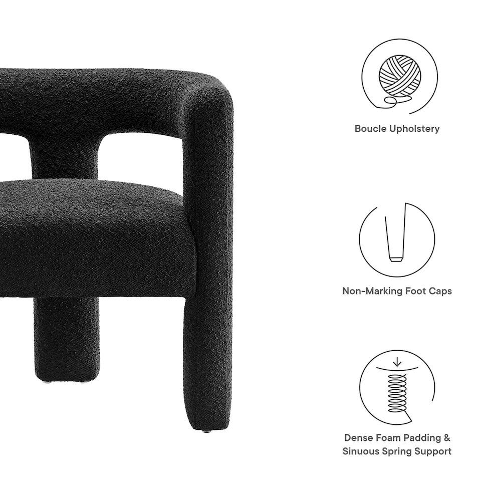 Kayla Boucle Upholstered Armchair