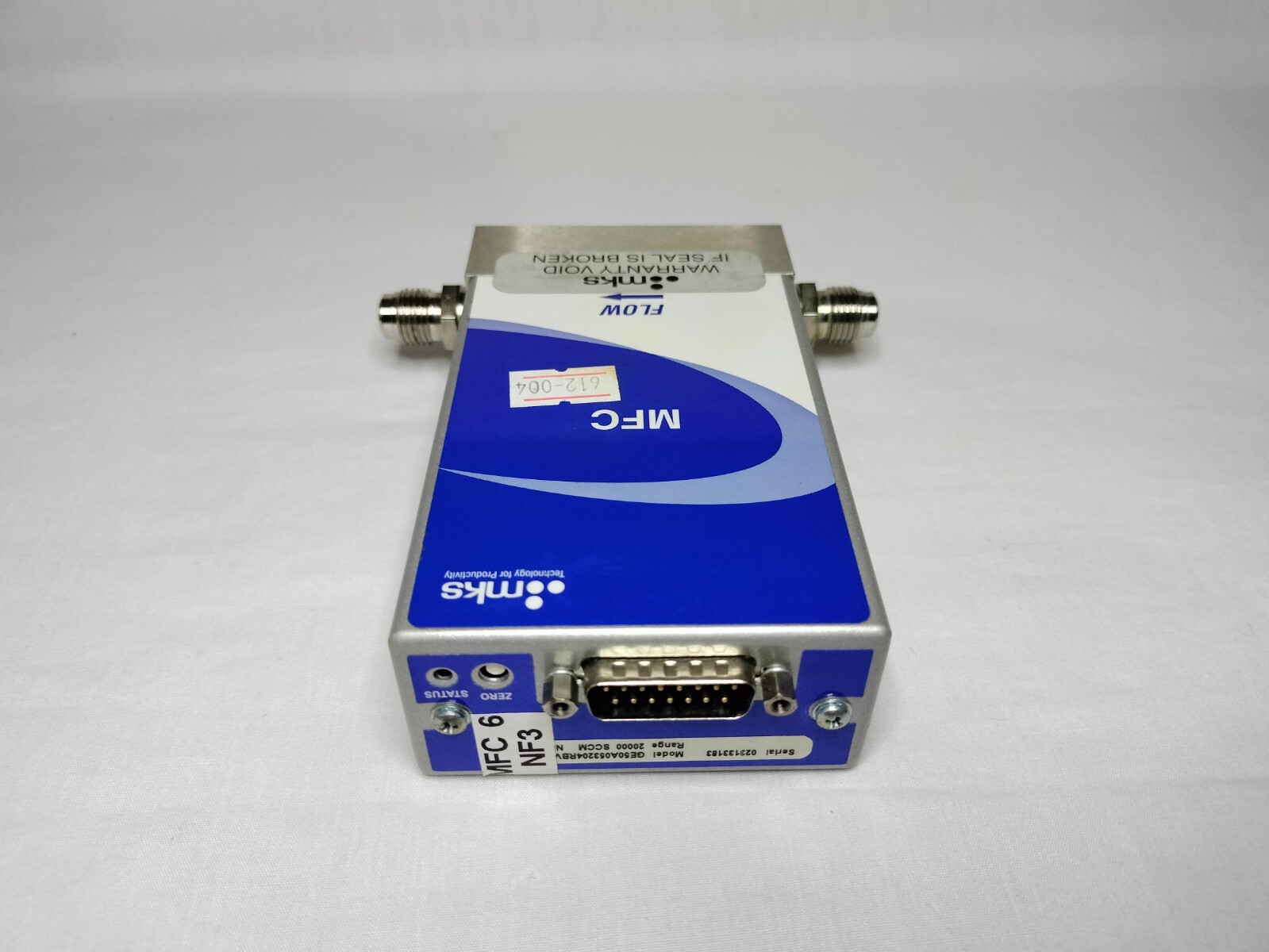 MKS GE50A053204RBV020 20000 SCCM NF3 Mass Flow Meter Controller IO TYPE B