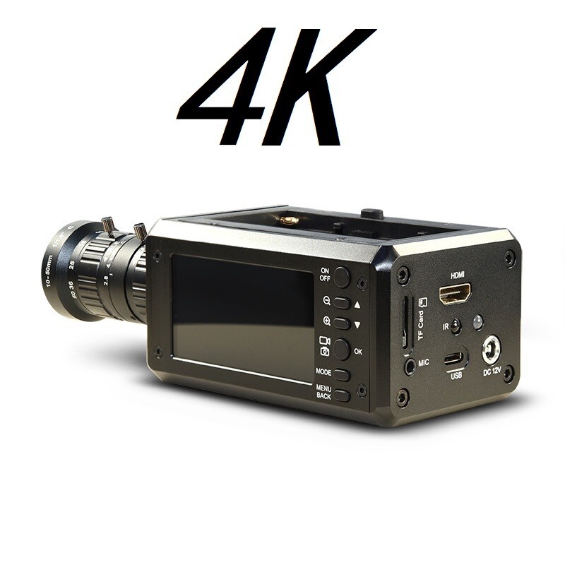 4K Camera 3" inch Screen HDMI  Live Broadcast USB Webcam Lens 5-12mm