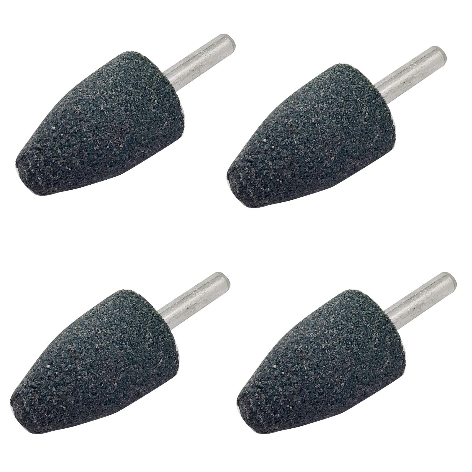 4 pcs 25mm Stone Rotary Grinding Bits with 1/4 Inch Shank, Aluminum Oxide Mou...