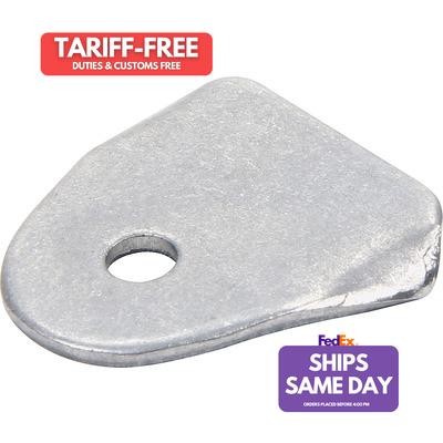 Allstar ALL60086, Set of 4 Natural Steel Gusset Tabs 4Pk Round Tube 1/4In Hole