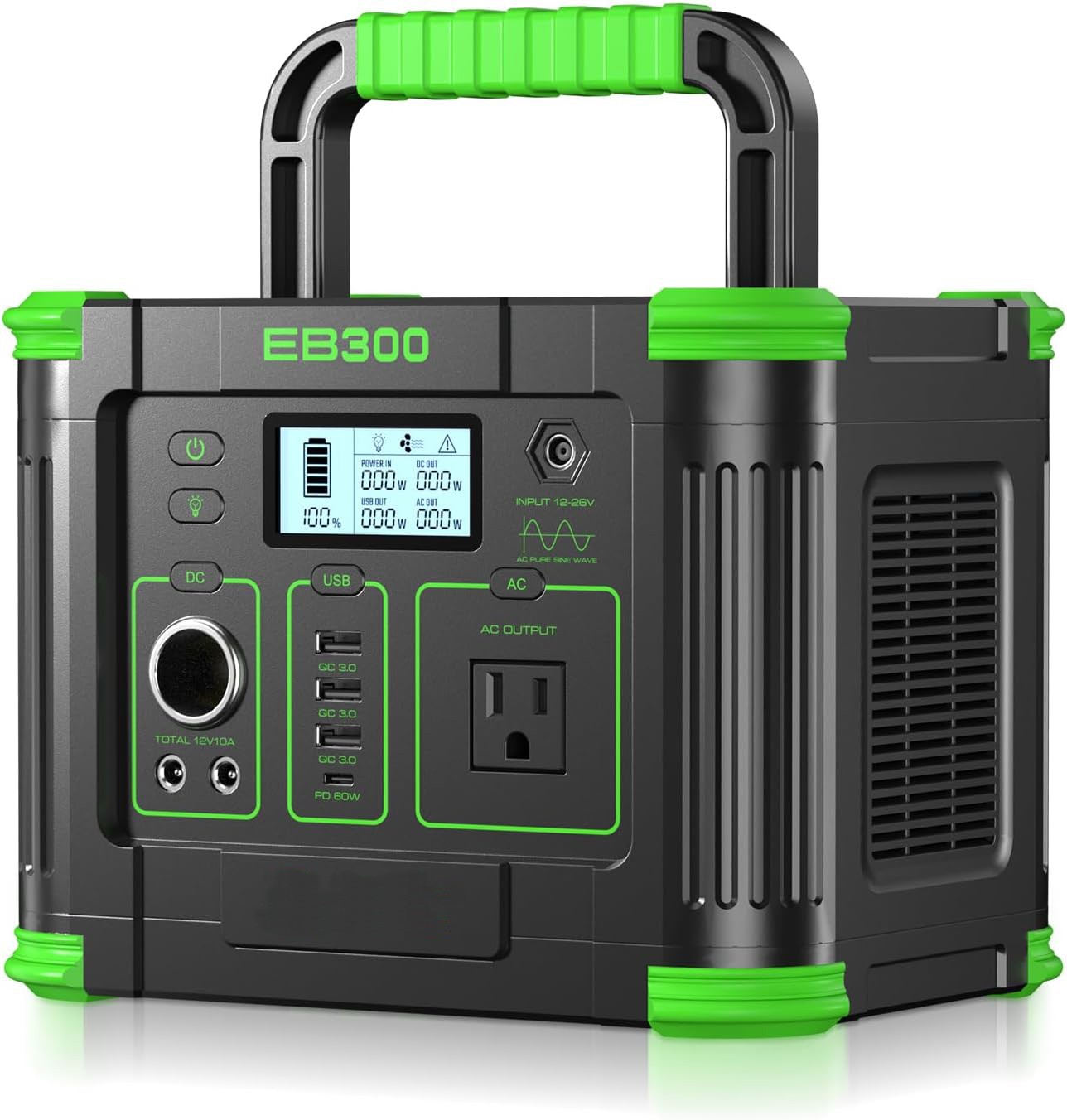 Used 300W 288Wh Portable Power Station Solar Generator for Camping , EBL