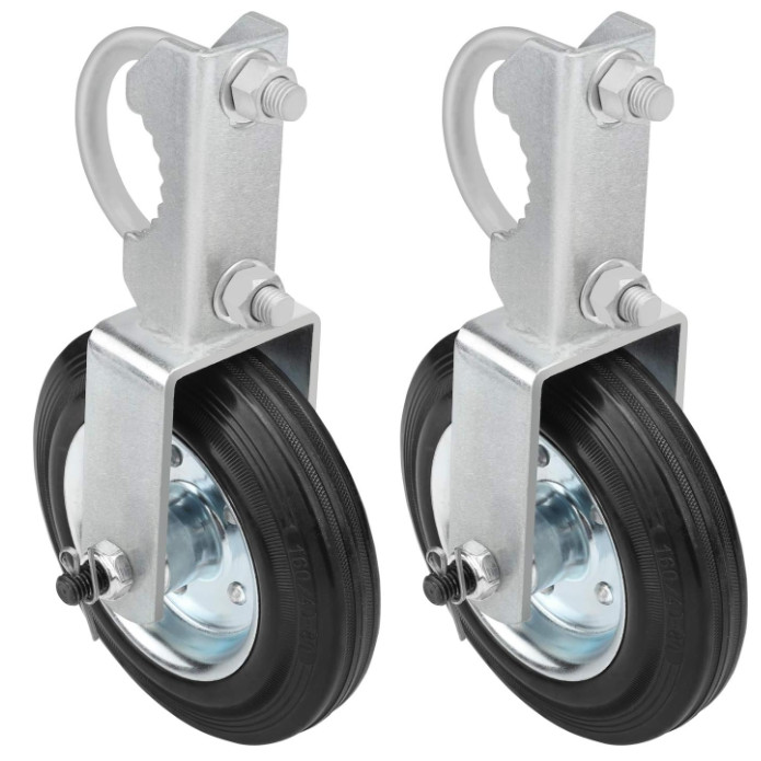 Gate Wheel for Metal Swing Gate with 1-5/8" Thru 2" Gate Frames, Gate Sup