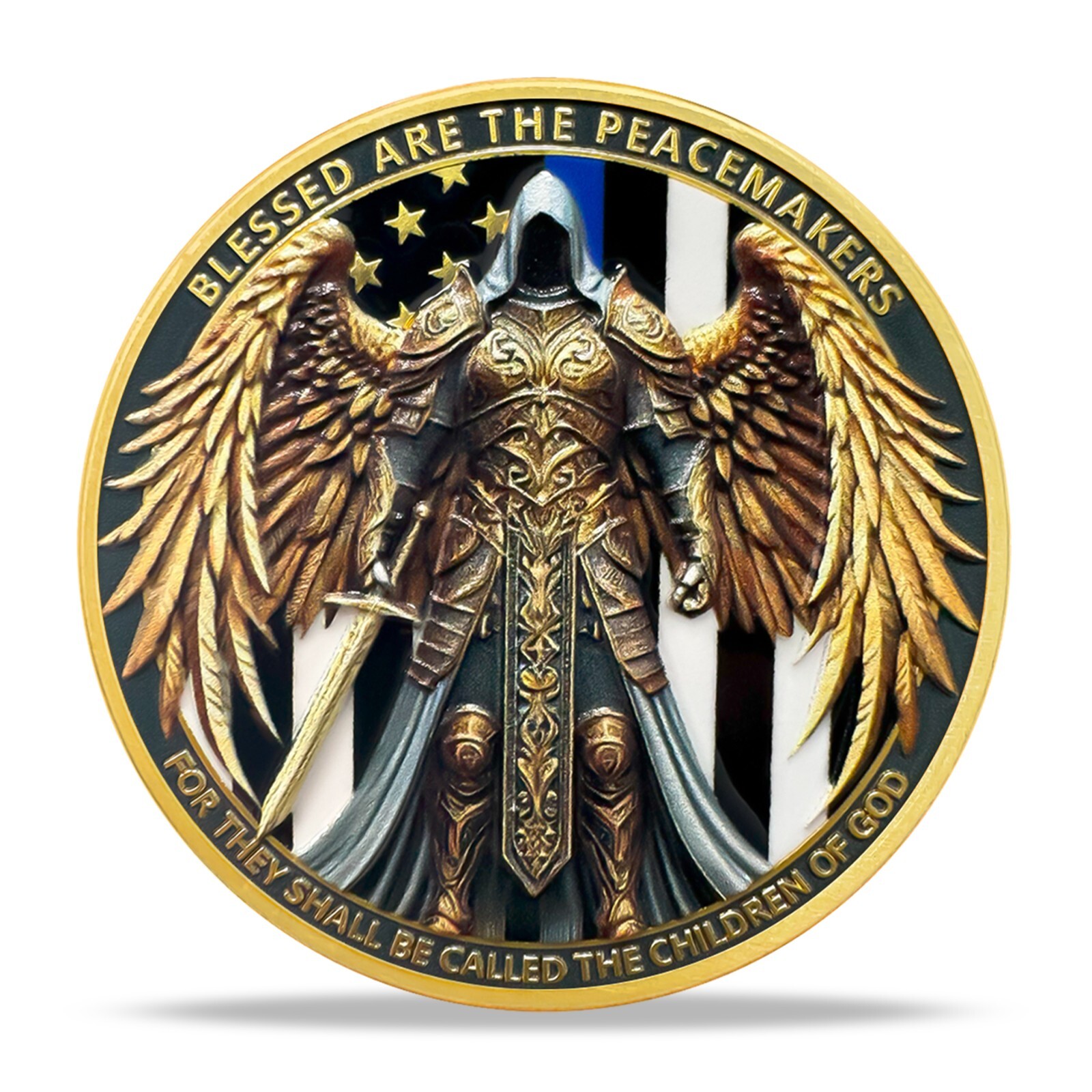 Law Enforcement Police Challenge Coin Blessed Are the Peacemakers, Gifts for Men