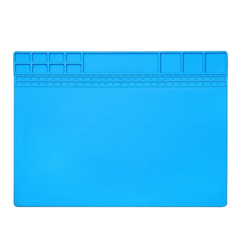 TE-611 400x300mm Silicone Soldering Mat Heat Resistant Non Slip Pad for Repairs