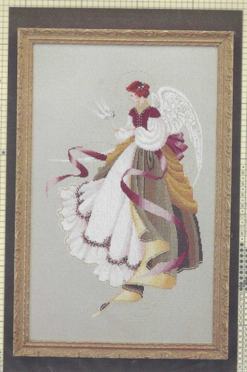 ANGEL OF GRACE--Lavender & Lace--Victorian Design--Counted Cross Stitch Pattern