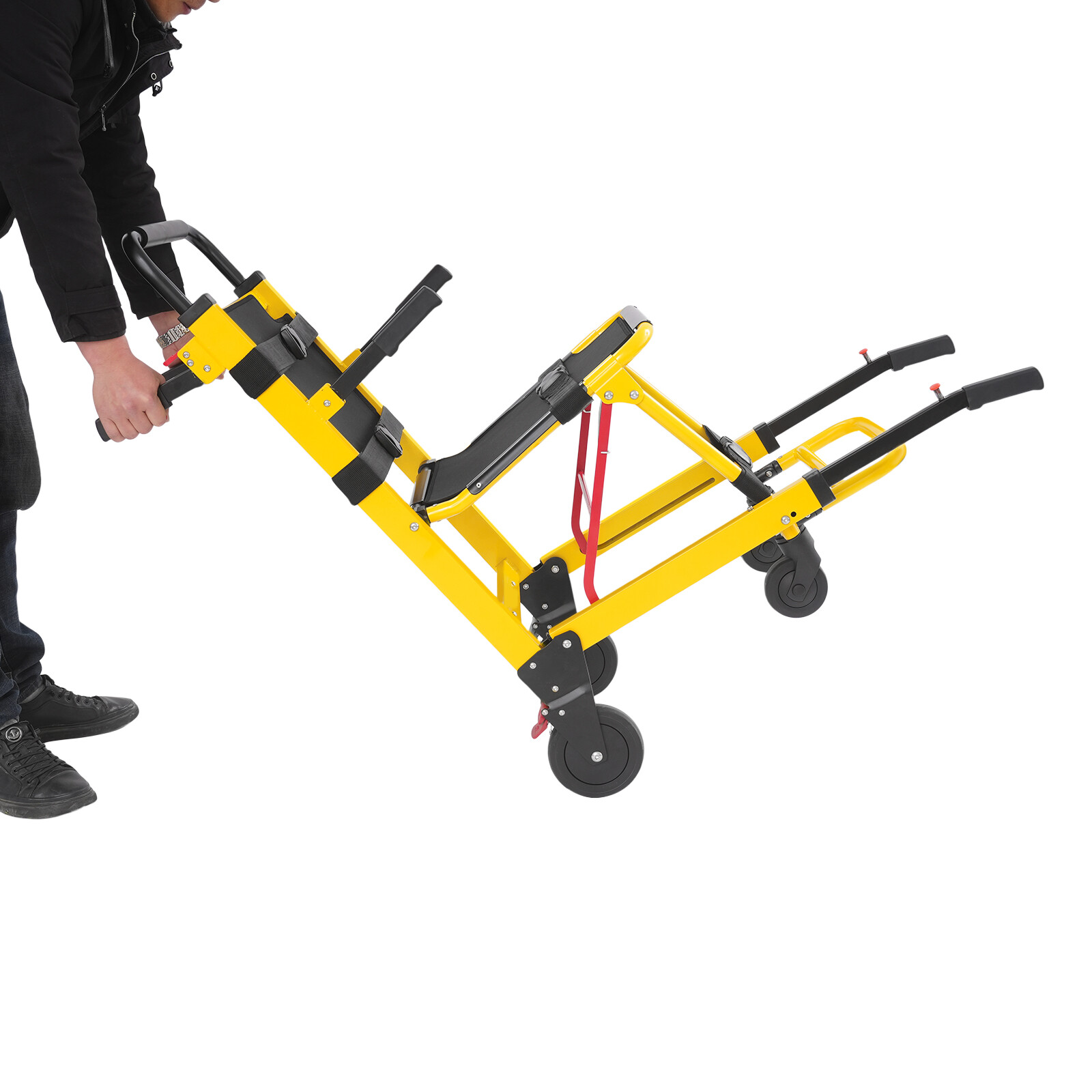 Folding 4-Wheel Evacuation Chair EMS Medical Emergency Patient Transfer Chair US