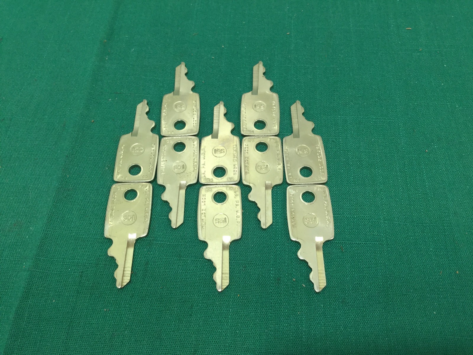 Samsonite by Taylor S51, 170S Luggage Pre-Cut Keys, Set of 10 - Locksmith