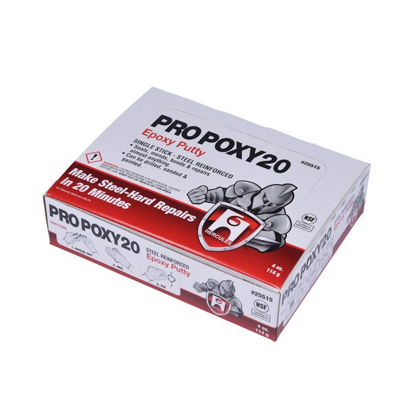 Proproxy 20 25515 Gray Epoxy Putty Fast-Acting Hercules Pipe Thread Stick 4 oz.