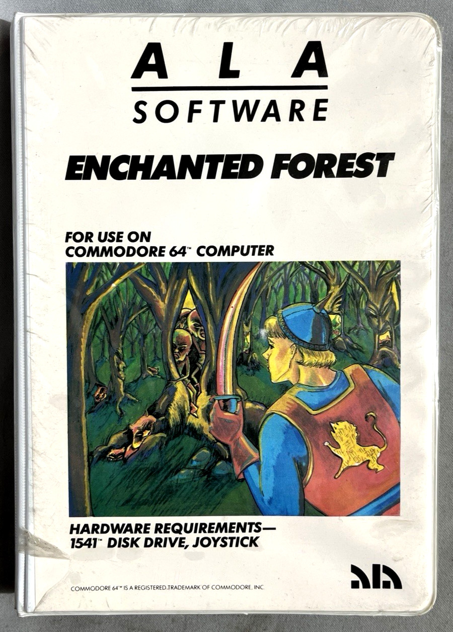 Brand New Enchanted Forest Game ALA Video Software Commodore 64 disk 1983