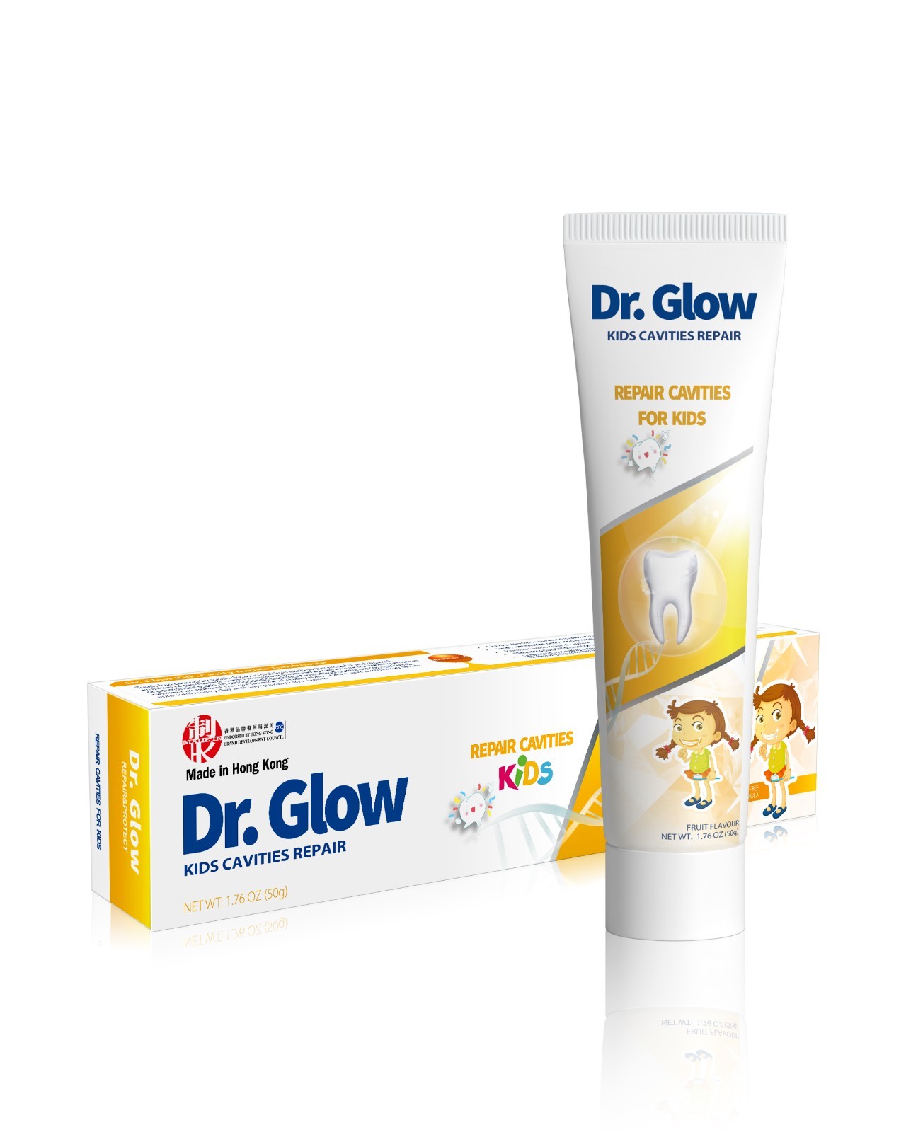 Dr. Glow Kids Cavity Repair Toothpaste-Hydroxyapatite Fluoride Free Fruit Flavor