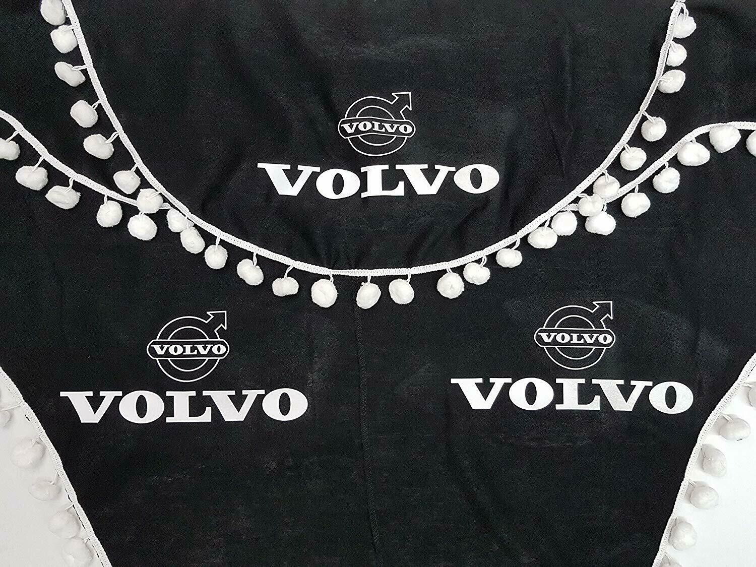 Truck Curtains for VOLVO VNL VNR VNX VHD FH FH5 FH4 FH3 FH12 FH13 FM Black/White