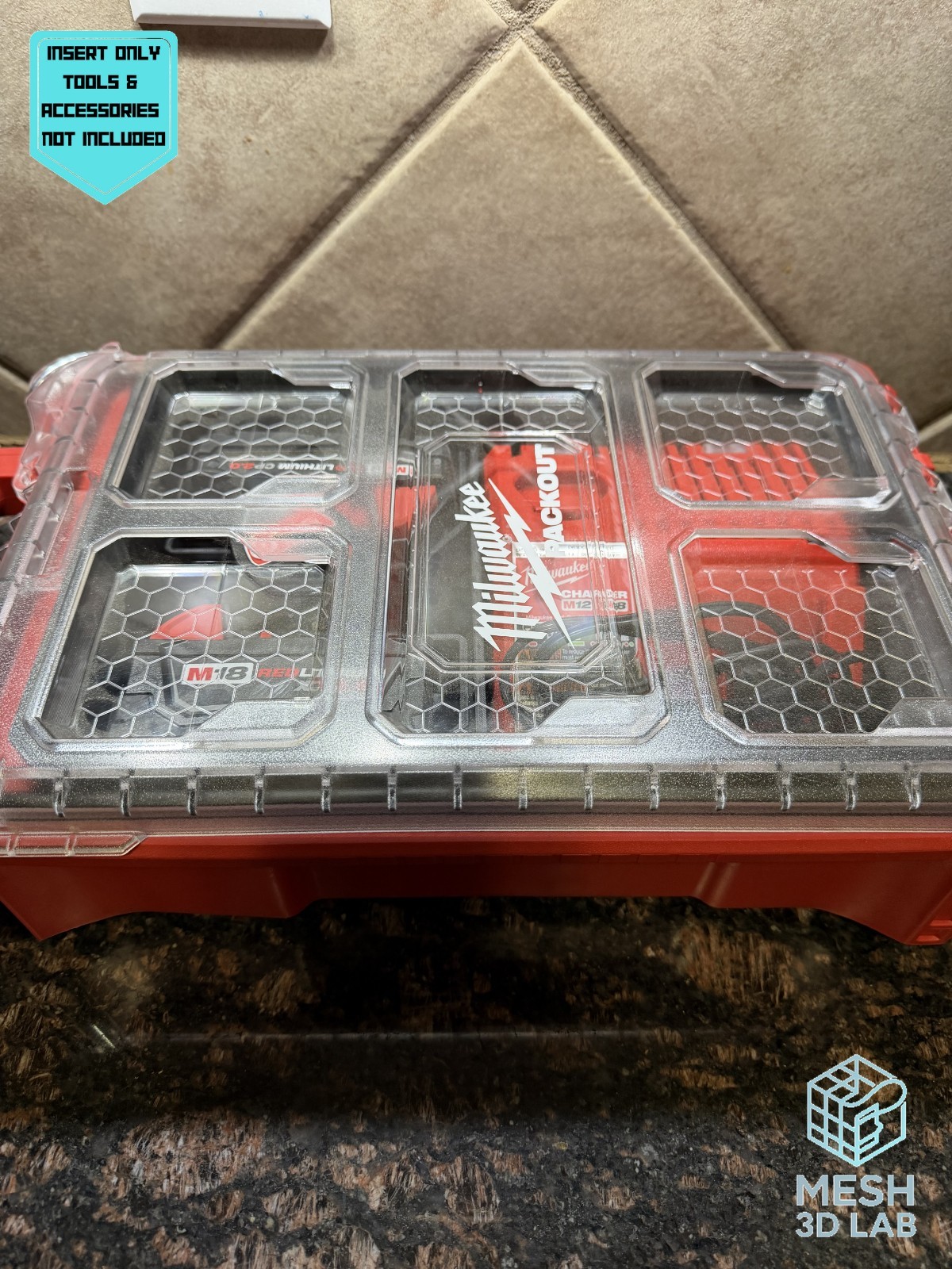 Milwaukee M18 Battery & Charger Insert for PACKOUT Organizer (Insert Only)