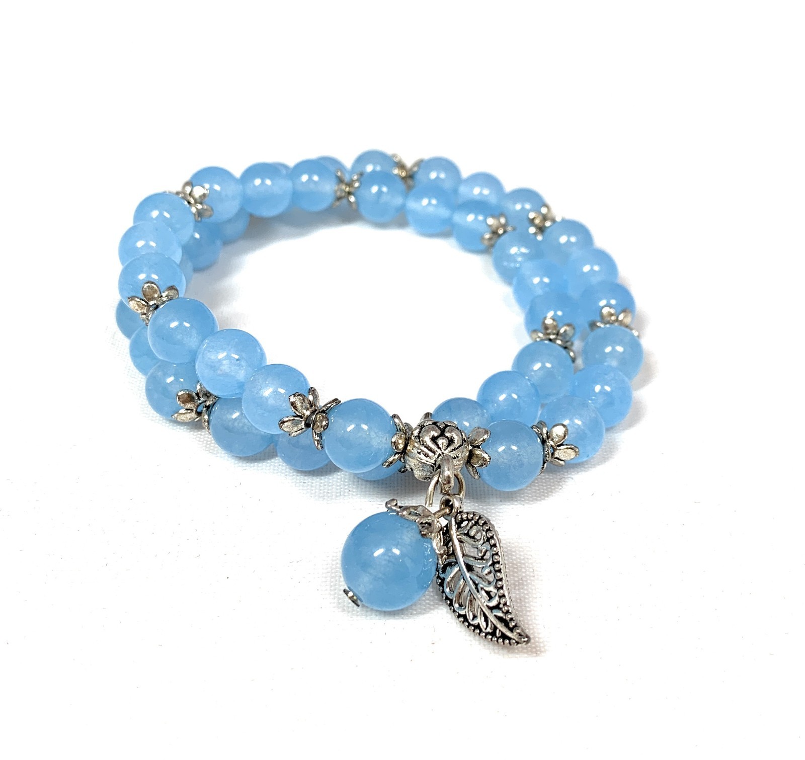 Blue Fluorite Calming Beaded Bracelet|Natural Gemstones|Positively Me