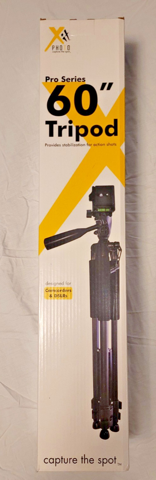Xit XT60TRB 60-Inch Pro Series Full Size Camera/Video Tripod - NEW