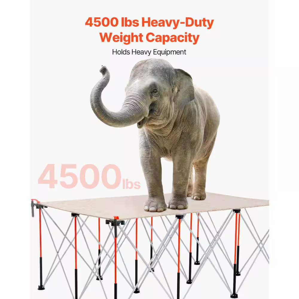 Portable Folding Workstand, 6.12 X 4.14 Ft. Collapsible Workbench, 4500 Lbs. Wei