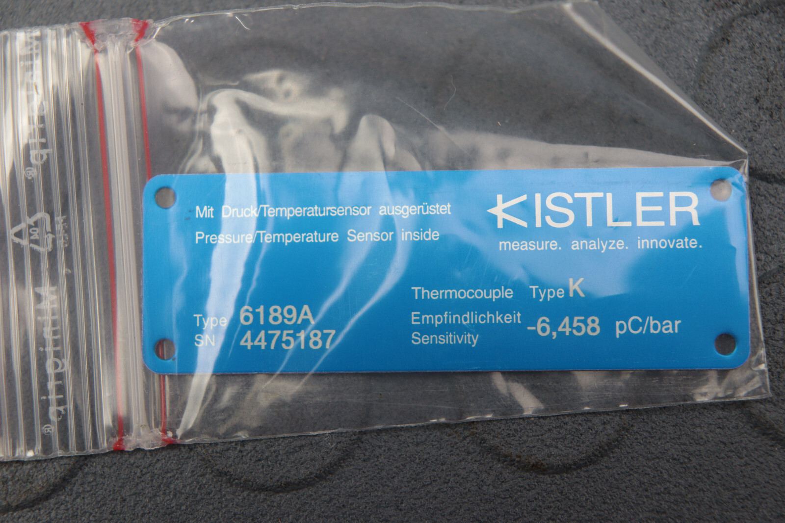KISTLER TYPE 6159A PRESSURE SENSOR LOC6420