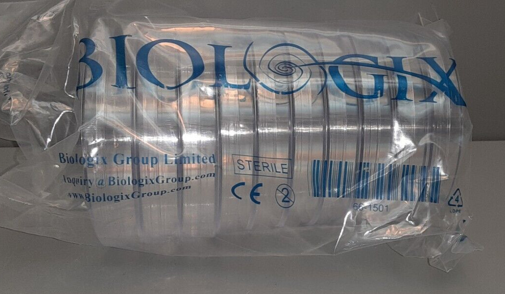 BIOLOGIX Three Vents  90x15mm Polystyrene Petri Dish (Sealed Bag of 10) 66-1501