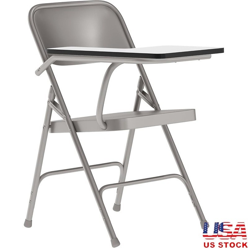 Steel Folding Chair W/ Tablet Arm Classroom Office Study Group Work Seating New