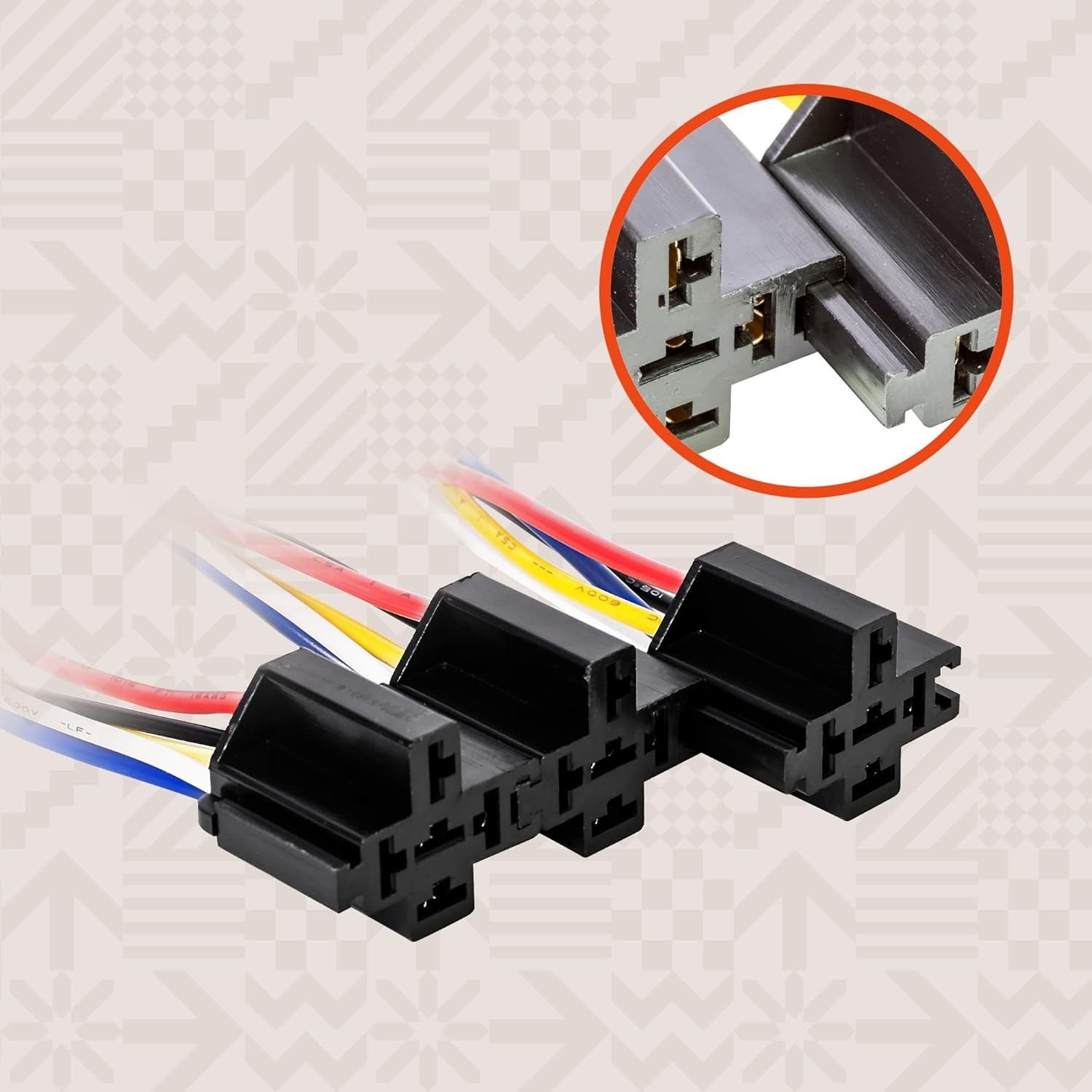 True MODS 6 Pack Bosch Style 5-Pin 12V Relay Kit [Interlocking Harness Socket Ho