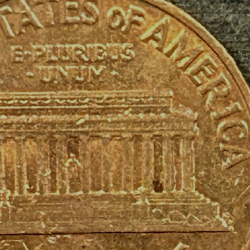 1959 D Die Chip Reverse Top of Right Column