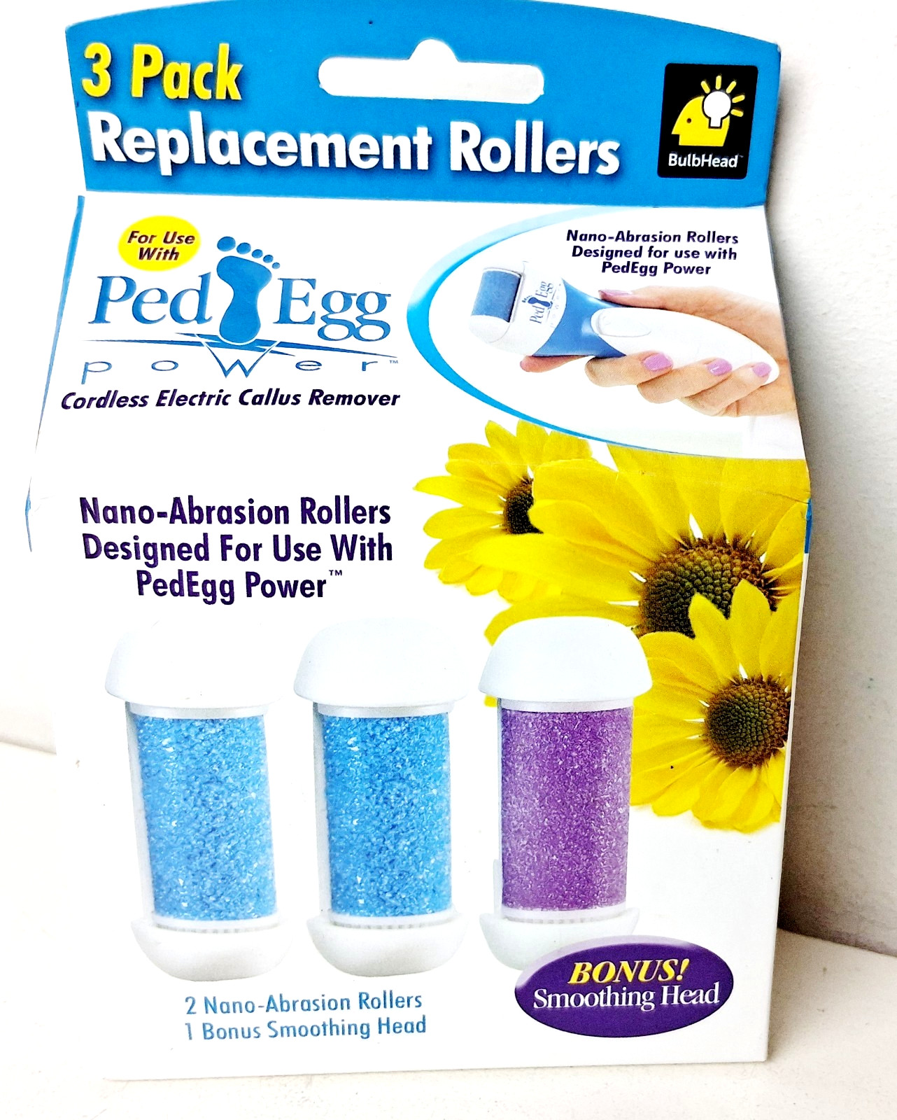Ped Egg Power Genuine Refill Replacement Rollers 3 Pack SEALED New in Box