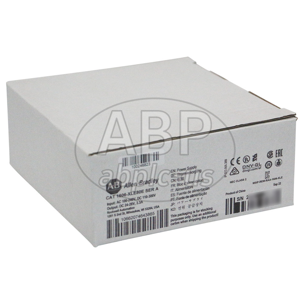 New Allen-Bradley 1606-XLE80E Power Supply,80 W, 24V DC,Essential Line.