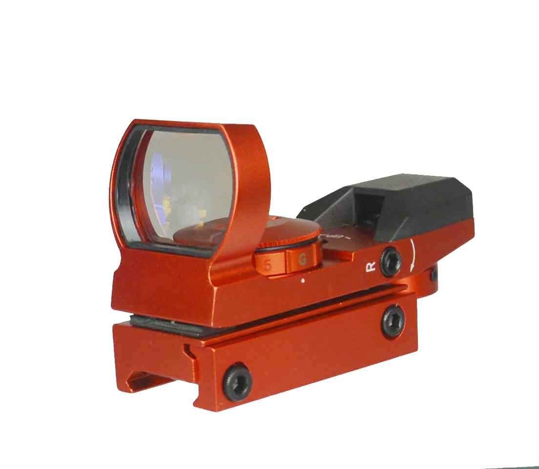 New Reflex Red and Green Adjustable Dot Sight Anodized Red Finish