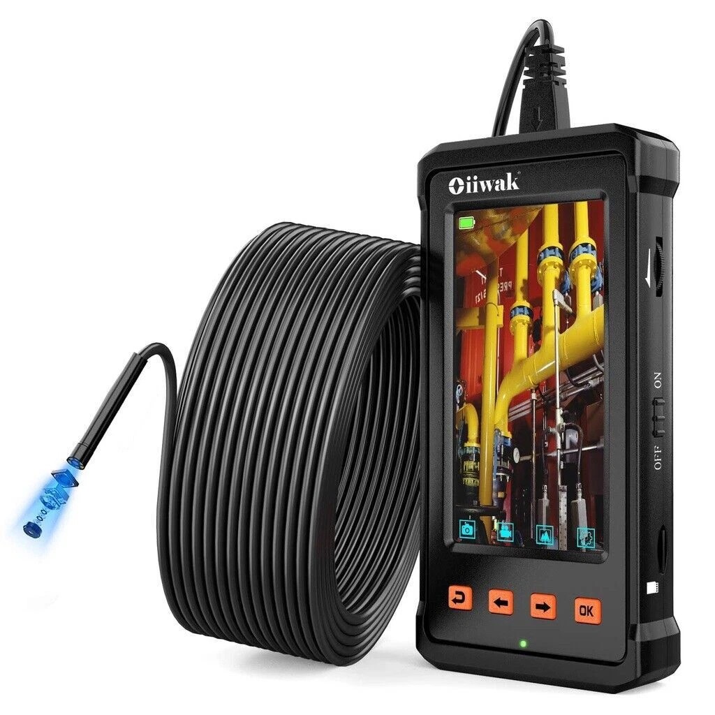 8mm Industrial Endoscope Camera 1080P HD Screen Borescope Inspection Camera
