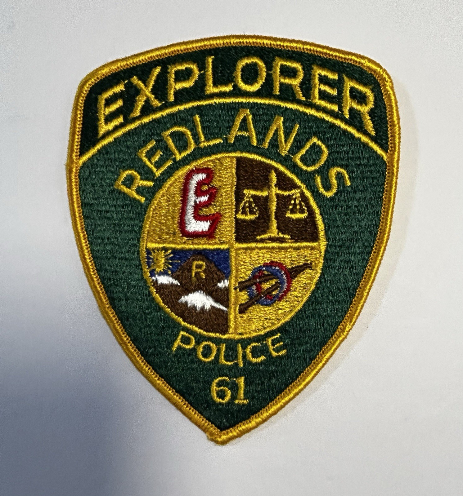 CALIFORNIA REDLANDS POLICE EXPLORER POST 61 PATCH SAN BERNARDINO COUNTY #PD59/15