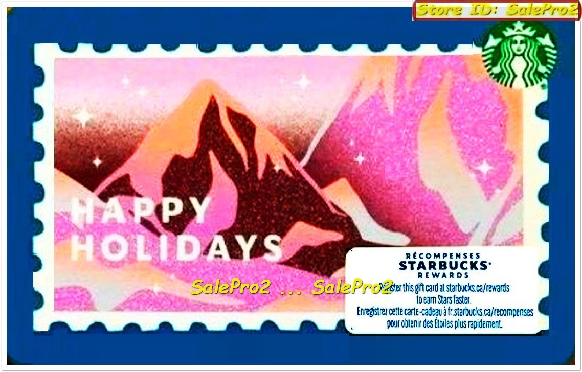 STARBUCKS COFFEE 2021 CANADIAN HAPPY HOLIDAYS #6196 FR/ENG COLLECTIBLE GIFT CARD